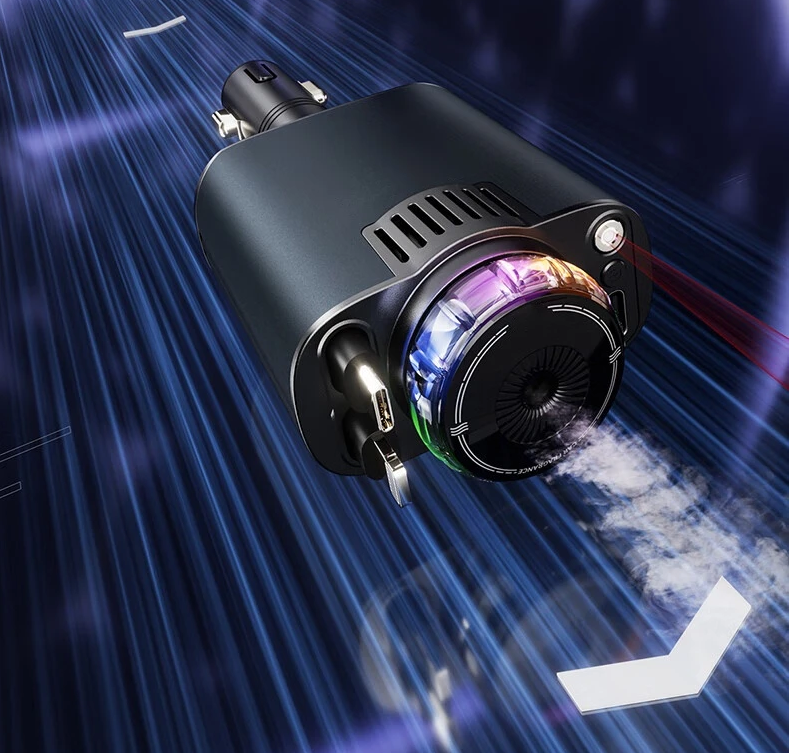 Chargeur de voiture rétractable avec aromathérapie et starlight
