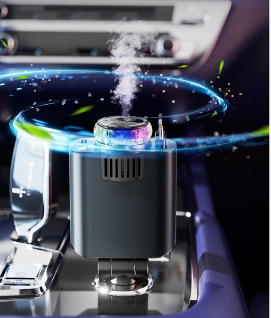 Chargeur de voiture rétractable avec aromathérapie et starlight
